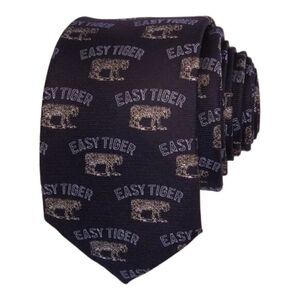 1901 Nordstrom Mens Slim Silk Tie Navy Blue Narrow Dress Necktie Easy Tiger 2.5"